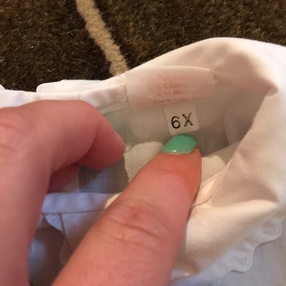 Girls White Collar Top - Picture 5 of 6